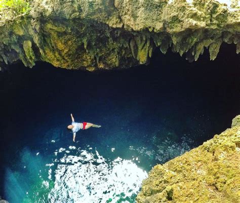 Cabagnow Cave Pool 25 Feet Cave Pool Jump In Bohol