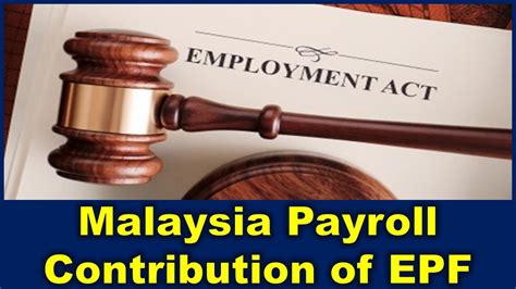 For sick units or establishments with less than 20 employees, the rate is 10% as per. Malaysia Payroll and Employment Act : Contribution of EPF ...