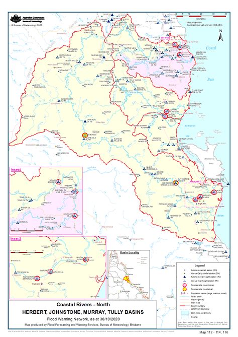 Queensland Herbertjohnstonemurraytully Rivers Map