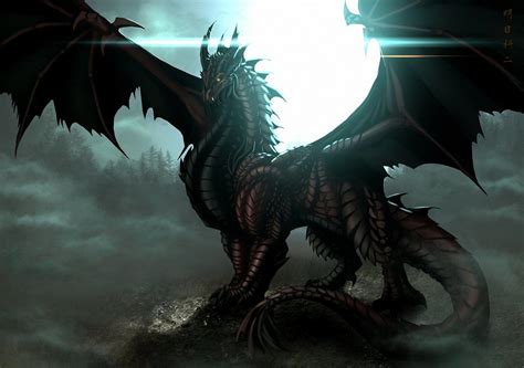 Dark Dragon Wallpapers Top Free Dark Dragon Backgrounds Wallpaperaccess