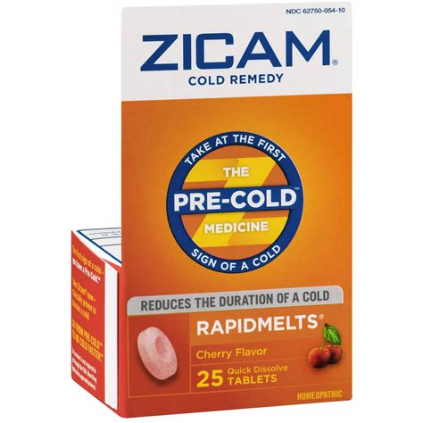 Zicam Cold Zinc Rapid Melts Cherry 25 Ct Pack Of 4