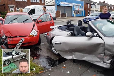 Moment Porsche Driver Confronts Young Motorist After Smash Which Left