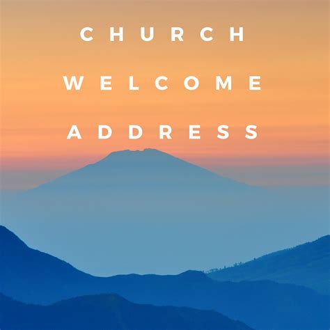 Welcome Address For Church Anniversary