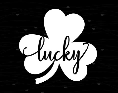 St Patricks Day Lucky Shamrock Svg Silhouette And Cricut Cut Etsy