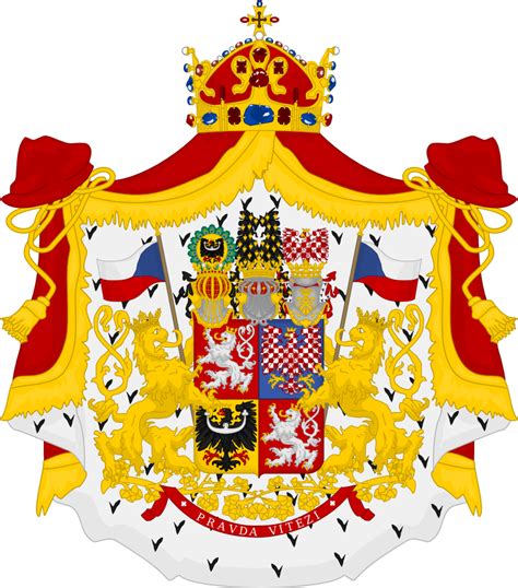 The Coat Of Arms Of England Is Shown In Red White And Yellow With Two