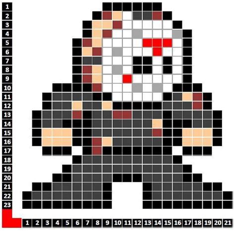 Minecraft Horror Pixel Art Grid Pixel Art Grid Gallery Images