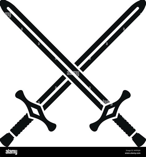 Crossed Swords Icon Simple Illustration Of Crossed Swords Vector Icon