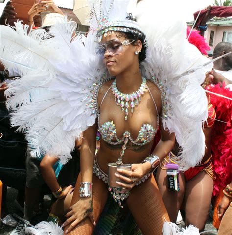 Watch Rihanna Looks Hip In Bejewelled Bikini Carnival Outfit