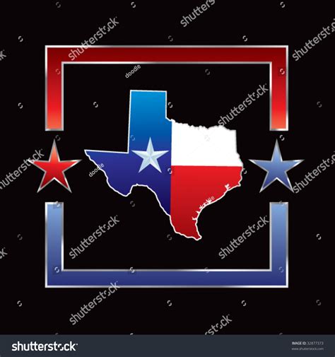Lonestar State On Texas On Star Stock Vector Royalty Free 32877373