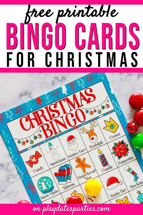 This Set Of Colorful Free Printable Christmas Bingo Cards Is A Fun Way