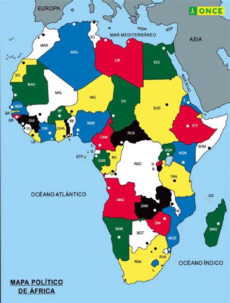 Mapa Político De África Países Y Capitales Web De Once