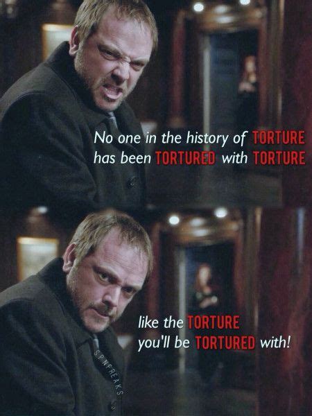 The perfect crowley torture demon animated gif for your conversation. Oh Crowley... | Supernatural season 9, Supernatural seasons, Supernatural
