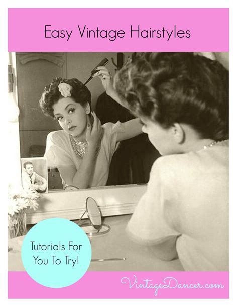 Create Easy Vintage Hairstyles Vintagehair Vintagehairstyles