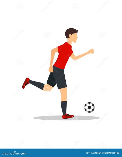 Cartoon Football Player Vector Stock Vector Illustration Of Exercise
