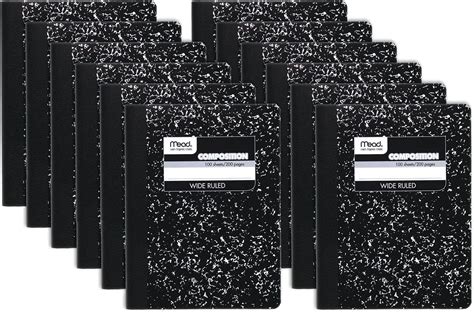 Mead Composition Notebook Wide Ruled 100 Sheets 12 Pack 72936