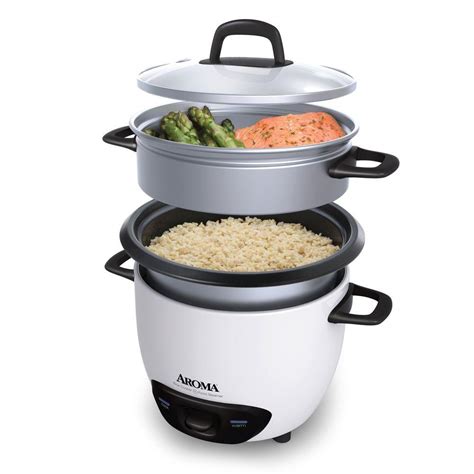 Aroma 6 Cup Pot Style Rice Cooker Arc 743 1ng The Home Depot