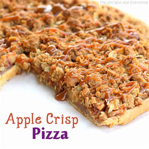 Remove from the oven and spread with cherry, blueberry or apple pie filling. Apple Crisp Pizza Recipe - The Girl Who Ate Everything