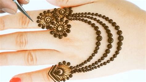Amazing Jewellery Mehndi Design Back Hand New Easy Stylish Mehndi