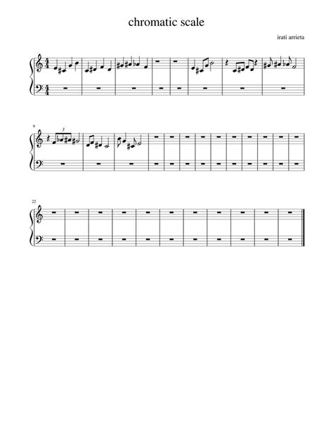 Chromatic Scale Sheet Music For Piano Download Free In Pdf Or Midi