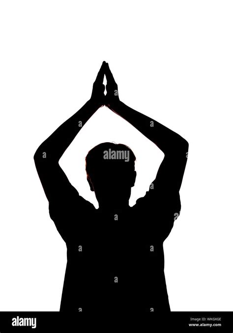 Silhouette Of A Boy Clapping His Hands Stock Photo Alamy