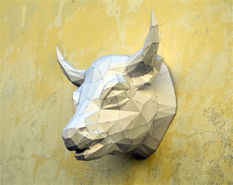 Make Your Own Bull Sculpture Bull Papercraft Animal