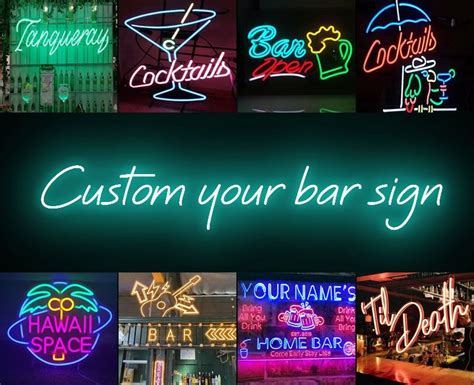 Customizable Neon Bar Signs Rowena Rutledge
