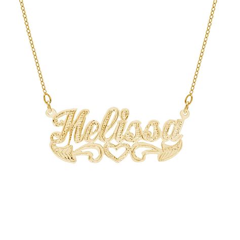 14k Gold Personalized Nameplate Necklace Eves Addiction