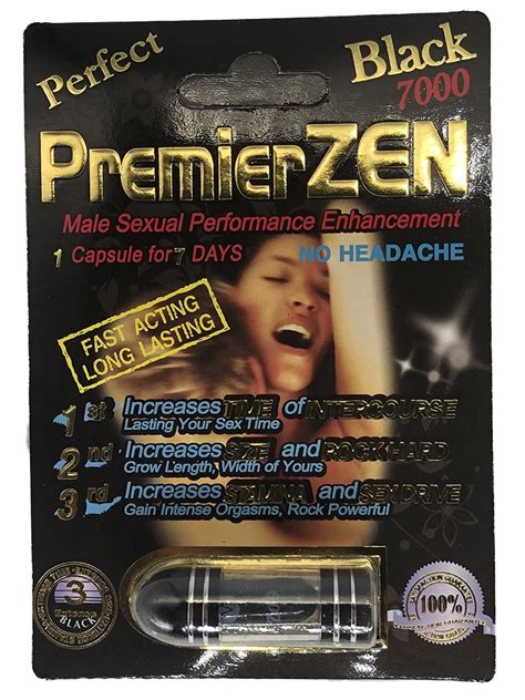 Premierzen Perfect Black 7000 Male Sexual Enhancement Pill Rhino Platinum 7