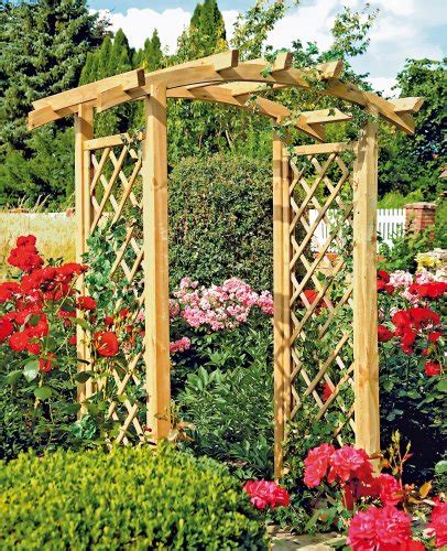 Top marken günstige preise große auswahl. Holz Pergola mit Bogen und Rankgitter - Floristikvergleich