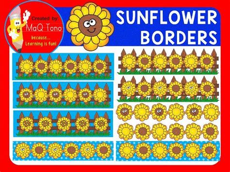 Sunflower Bulletin Board Borders Teaching Resources