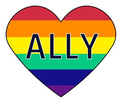 Lgbt Ally Heart Shaped Label Template Onlinelabels®