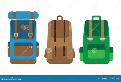 Backpack Front View Stock Vector Illustration Of Concept 72585977