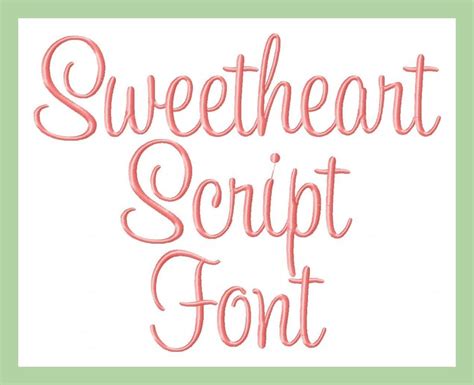 Sweetheart Font 4 Inch And 2 Inch Sizes Bling Sass Sparkle