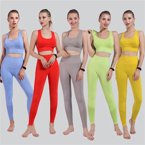 Women Yoga Set Fitness Sports Suits Women Clothing Tracksuit Set Seamless Gym Outfits High Waist