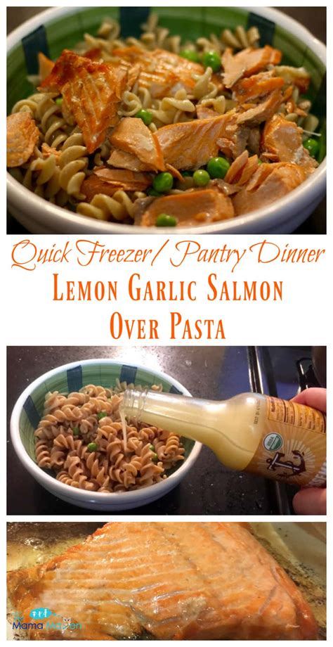 Quick Freezer/Pantry Dinner Idea: Lemon Garlic Salmon over ...