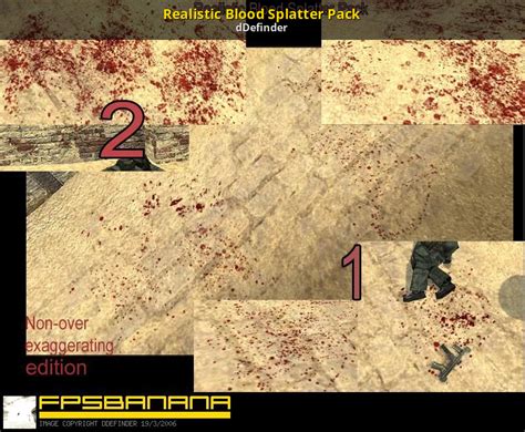 Realistic Blood Splatter Pack Counter Strike Source Mods