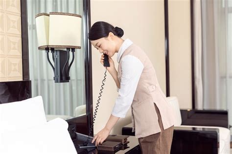 Premium Photo Young Hotel Maid Cleaning Hotel Rooms