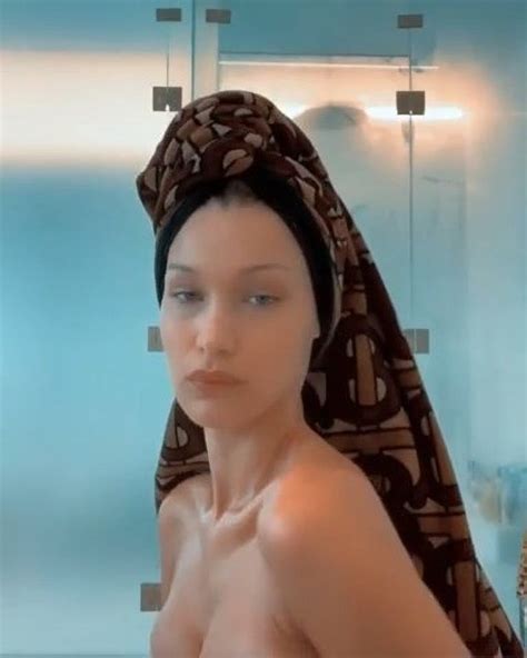 Bella Hadid Topless 4 Pics Video
