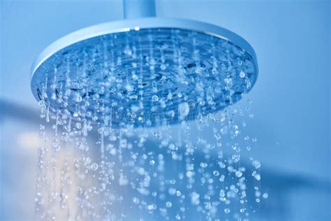 Shower Water Flowing Stock Image Image Of Chrome Bath 119176621