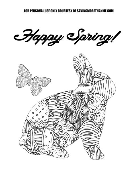 Choose your favorite spring colors! happy spring coloring page savingmorethanme.com