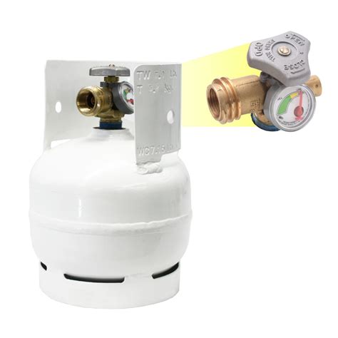 Flame King YSN03 3lb Steel Propane Tank Cylinder With Gauge And OPD