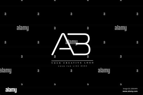 Ab Ba A Y B Resumen Vector Logo Monograma Plantilla Fotografía De