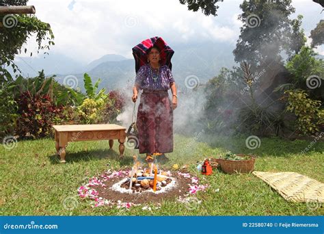 Maya Priest Performing Ritual Editorial Image Image Of Offer Cite