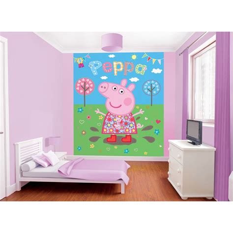 Ships free orders over $39. peppa pig bedroom mural | Walltastic Peppa Pig Wallpaper ...