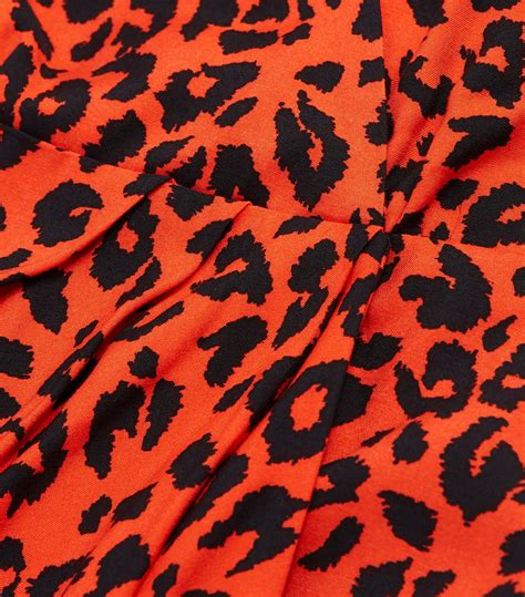 The Kooples Orange Leopard Print Mini Dress Harrods Uk