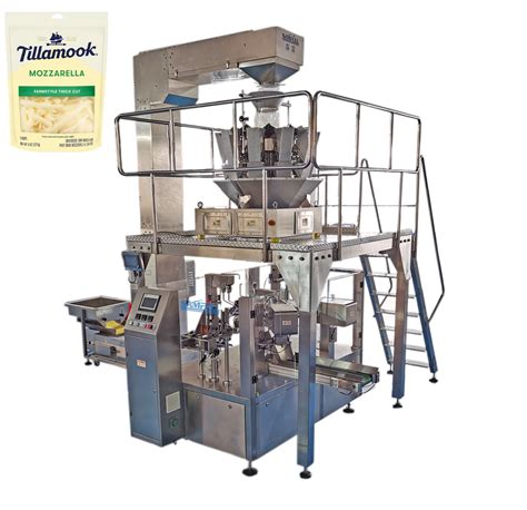 Automatic Stand Up Pouch Packaging Machinery For Mozzarella Shredded Cheese China Giving Bag