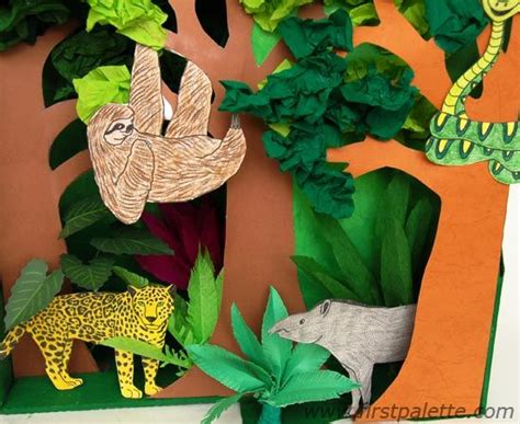 Rainforest Habitat Diorama Animals Are Printable Diorama Kids