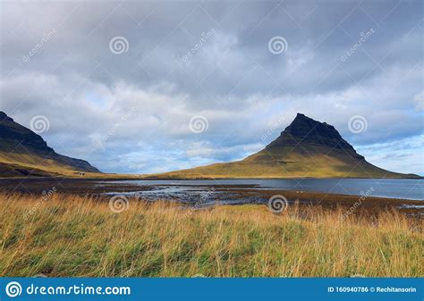 Kirkjufell Mountain Famous Landmark Of Iceland Stock Photo Image Of