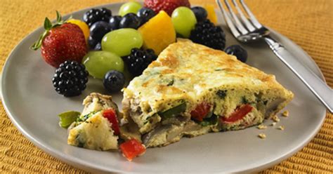 Cheese And Vegetable Frittata With Fruit Salad Egglands Best