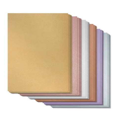 96 Pack Metallic Paper Shimmer Cardstock Assorted Papers Double Sided